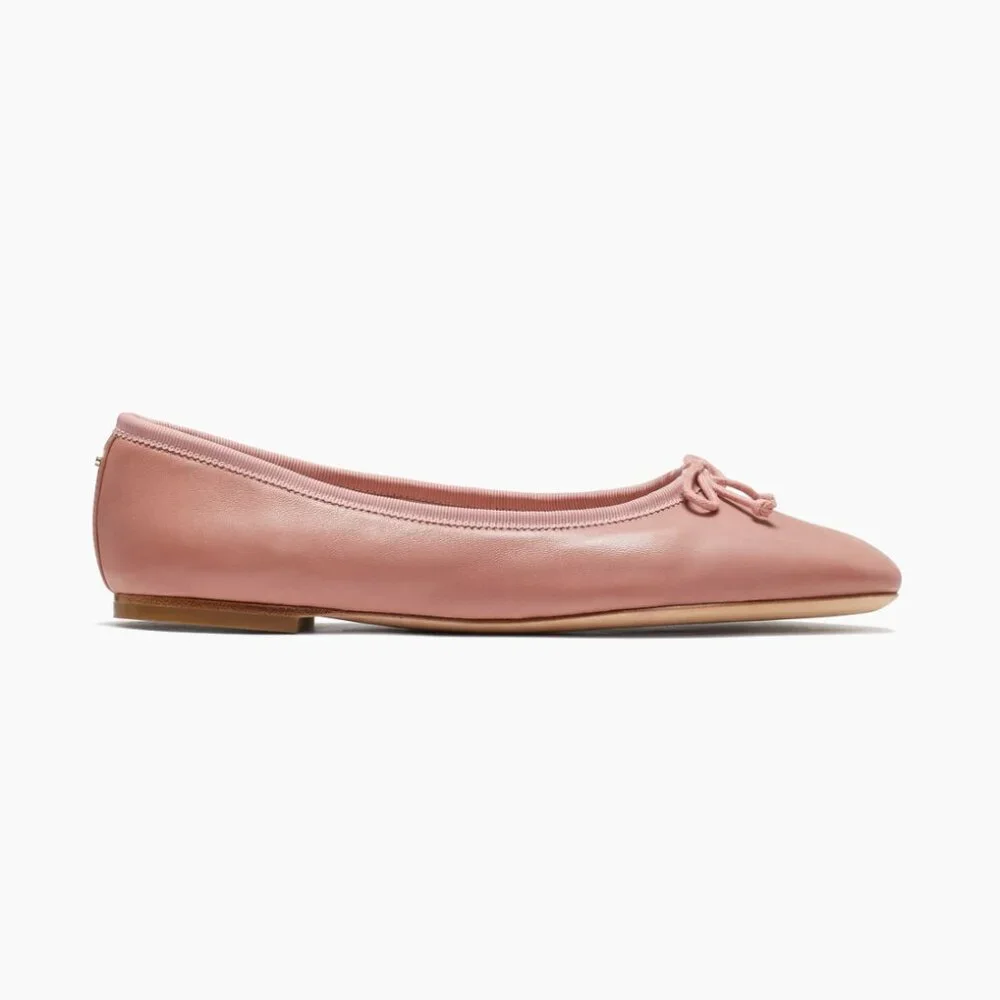 Kate Spade New York Honey Leather Ballet Flats in Blusher Pink in Size 7